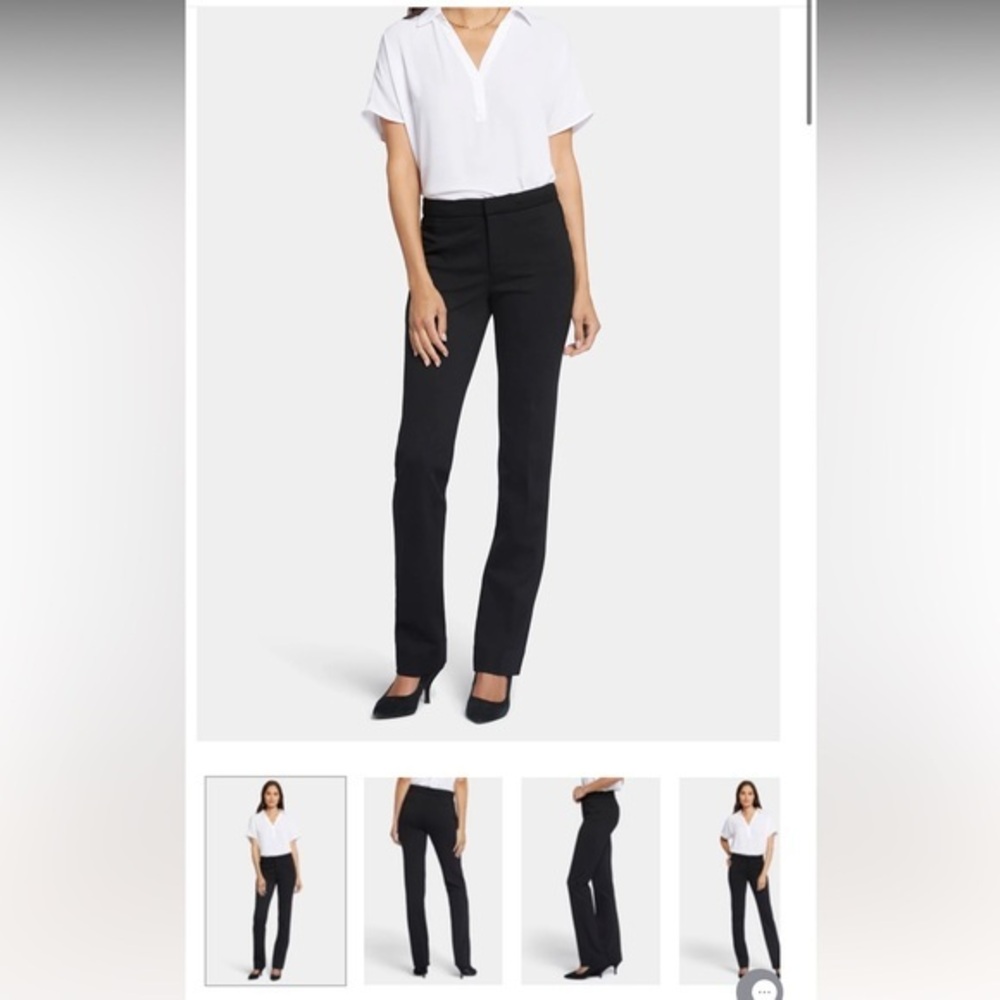 NYDJ NWT Sz 16 Black Ponte Trouser Lift x Tuck Technology Ret $118